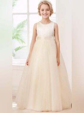 Charming Cream Girl Formal Dress